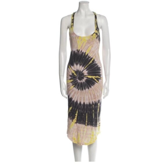 Raquel Allegra Tie Die Deep Scoop Neck Racerback  Tank Dress 2 - Picture 16 of 16